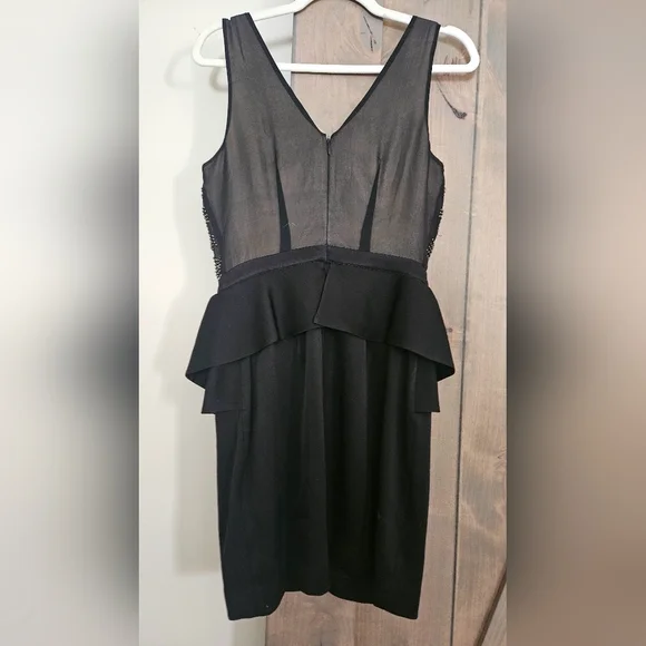 BEBE 90s Beaded top peplum mini dress. Size small - Picture 8 of 11
